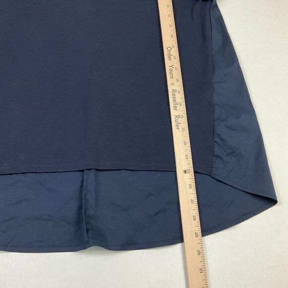 Chicos Womens Swing T-Shirt Blue Short Sleeve Tee Scoop Neck Top Size 2 L Large - Picture 6 of 11